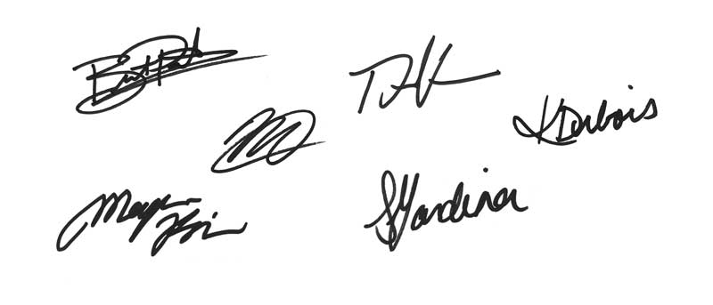 team signatures